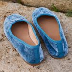 💕DOEN💕 Ballerina Slipper ~ Cerulean Blue Velvet Leather Flats EU 42 US 11 NWT Size undefined Photo 8
