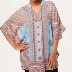 Tolani  Collection Mandarin Printed Caftan Tunic Photo 0