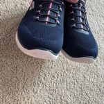 Skechers  Summits Cool Slip On Sneakers Bungee Laces Women's Size 8.5 Navy Pink Photo 2