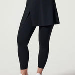 Spanx  Booty Boost Active Skirt Around Knee Black Leggings Size XL Photo 0