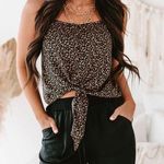 Nana Macs Boutique Leopard Silk Tank Top Photo 1