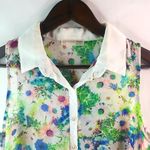 A'Gaci  S Field Flowers Sheer Sleeveless Top Photo 1