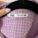 ZARA Women’s Gingham Crop Top with Front Tie Waist Photo 4