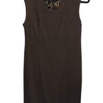 Chico's Brown Dress Sheath So Slimming Jackie Ponte Knit Sz 0 Photo 0