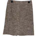 Banana Republic Brown Tweed Pencil Skirt Linen Womens 6 Dark Academia Preppy Photo 0