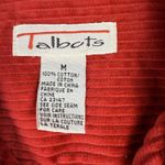 Talbots  Women's Size‎ Medium Corduroy Full Zip Shacket Shirt Red Cotton Layering Photo 5