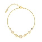 18K Gold Plating Crystal Star Charms Opal Bracelet Photo 2