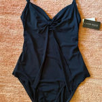 Anne Klein Women’s One Piece Swimsuit Black Size 10 NWT Photo 0