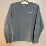 Nike  Women's Crewneck Sweatshirt Classic Swoosh‎ Gray Size XS Photo 0