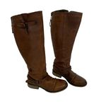 Steve Madden  Boots 8.5 Brown Leather Riding Buckle Tall Fall Winter Photo 1