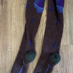 Smartwool  Floral Patterned Brown and Purple Socks Photo 0