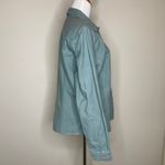 Natural Reflections  Sage Green Heavy Flannel Size Large Floral Lining Photo 3