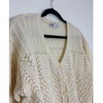 ZARA  Cream Crochet Knit Cropped Cardigan Size Medium Bell Sleeve 4331/120 Photo 9