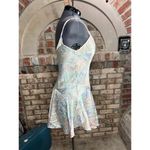 Cinema etolie negligee nightgown satin floral pink cream green swing skirt Size M Photo 6