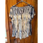Knox Rose  Womens Tie Dye‎ V Neck Top Lace Detail Short Sleeve Photo 1