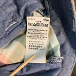 LLBean Favorite Fit Patchwork Plaid Bermuda Shorts Women Size 12 Reg Preppy Blue Photo 5