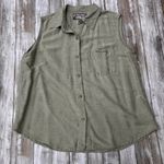 Big Dogs VTG Resortwear 100% Silk Top Sz M Pale Green Button Up Tropical Coastal Photo 2