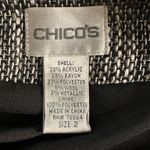 Chico's  corpcore grey/black/white metallic tweed open front overcoat Size 2 Photo 7