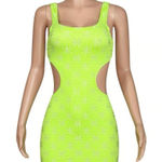 Lovers + Friends In My Moment Mini Dress Size XS Bodycon Cutouts Neon Green Photo 0