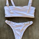 PacSun White Buckle Bikini Set Small Photo 0