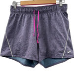 Nike  Pro Dri Fit Heather Purple‎ Mid Rise Activewear Shorts Size S Photo 0