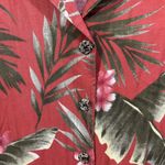 Bahama Beach Size 14 Shirt Dress Red Floral Print Button Up Sleeveless Women’s Photo 4