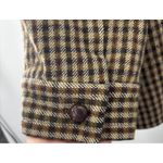 Talbots Wool Collarless Blazer Jacket Womens Size 14 Brown Plaid Classic Preppy Photo 9