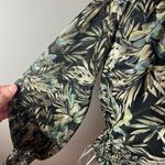Elliatt  Tropical Leaf Floral Print Long Sleeve Off The Shoulder Crop Top Size S Photo 1