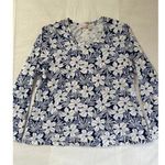 Fresh Produce Women’s Blue Floral Cotton Long Sleeve Sz 2X Photo 0