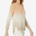 Faherty Womens Organic Cotton Knit Ombre Sunset Dip Dye Pullover Sweater Medium Tan Photo 2