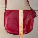 Ganson red faux leather bag purse EUC cute! Photo 4