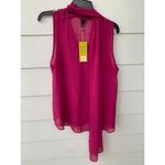 6th & Lane Fuschia Transparent Blouse size 16 Junior Pink Photo 1