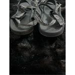 Athletic Works Women's  Strappy Sandal Flat Toe Loop Black & White Size 9 Photo 2