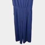 Boden Clarissa Navy Sleeveless Wide Leg Jumpsuit Size 12 Elastic Waist Pockets Blue Photo 6
