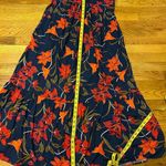 Clover & Sloane Womens 10 Blue Floral Tropical Square Neck Babydoll Midi Dress Photo 3