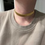 New Vicenza Yellow Gold Silver 925 Diamond Cut Sterling Choker Necklace Photo 1