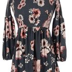 205 Collins Pink, blue and Gray Off the Shoulder Pleated Sundress Photo 0