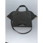 Zac Posen  Gray‎ Leather Laser Cut Studded Purse Handbag Photo 1