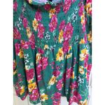 Torrid  Babydoll Smocked Bodice‎ Puff Sleeve Top Floral Green Size 4X Photo 3
