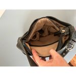 Stone Mountain  womens leather shoulder bag purse dark turqoise green Photo 6