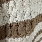 Pilcro  Cream and Brown Striped Sweater Photo 2