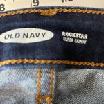 Old Navy  Womens Blue Dark Wash Mid Rise Rockstar Super Skinny Jeans Size 8 Photo 8