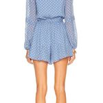 Jonathan Simkhai Caroline polka-dot baby blue silk playsuit romper size S small Photo 2