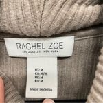 Rachel Zoe Beige Ribbed Knit Turtleneck Sweater Womens M Brown Academia Pullover Photo 3