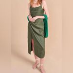 La Ligne Toni Dress‎ Size XS Linen Blend Green Photo 2