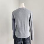 American Vintage Vintage Y2K Crazy Horse Gray Button Front Knit Cardigan Top XS S Photo 8