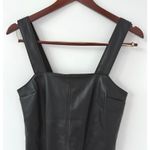 Abercrombie & Fitch Women's XS Black Faux Leather Mini Dress Sleeveless Photo 4
