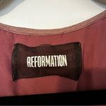 Reformation Silk Wrap Dress Womens Large Praline Mauve Photo 1