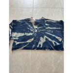 Vintage Editions Sweatshirt Womens Large Cropped Tie Dye Nautical Coastal Beachy Blue Photo 5