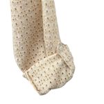 Sundance  embroidered eyelet lace tab sleeve lagenlook blouse tunic top M Photo 6